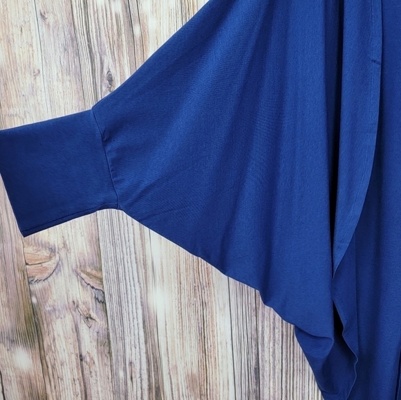 Layers by Lizden Knit Jersey Navy Cocoon Cardigan - Picture 4 of 12